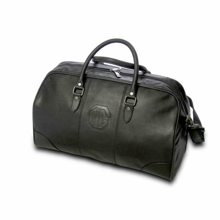 HMP510004 - MG Badged Travel Bag Black Leather