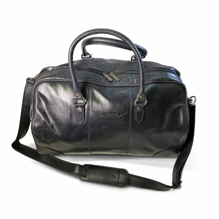 HMP510006 - Austin Healey Badged Travel Bag Black Leather