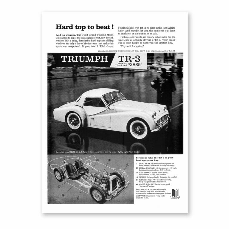 RFP159 Triumph TR3 hard Top Classic print