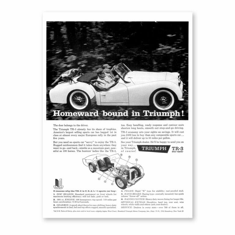 RFP162 Triumph TR3 Homeward Bound Classic print