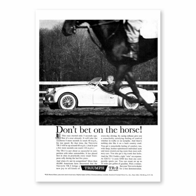 RFP165 Triumph TR3 Bet on The Horse Classic print