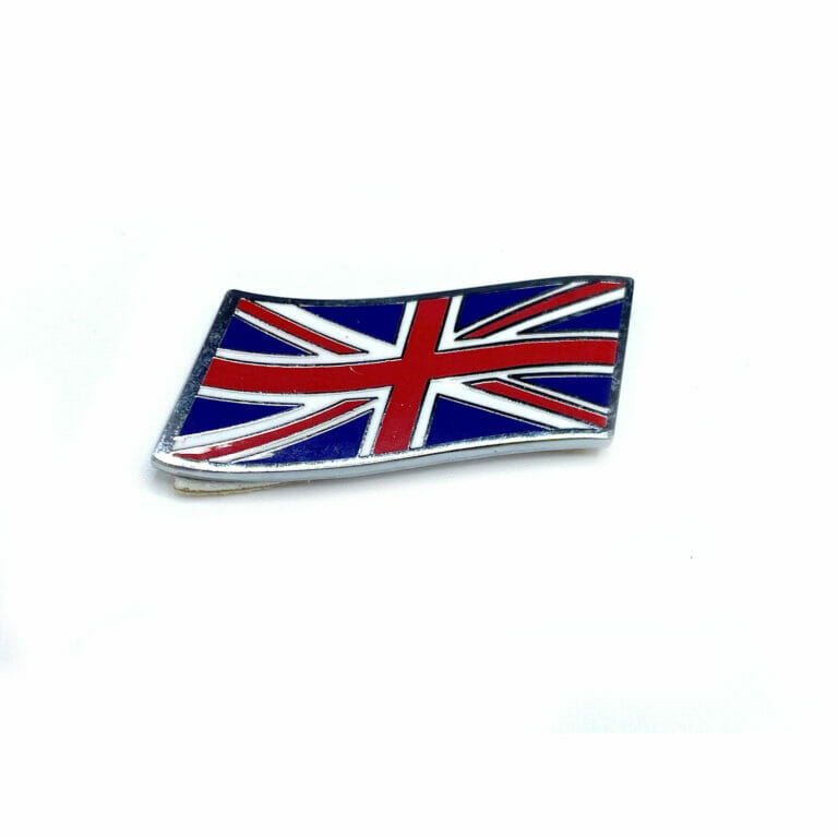 ENAM0008 - Enamel Badge, Union Jack Flying, Self Adhesive 35mm